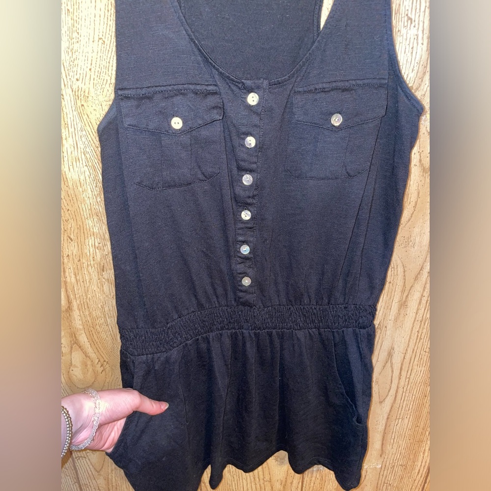 Forever 21 Button Up Racer Back Dress With Pockets - Picture 2 of 9